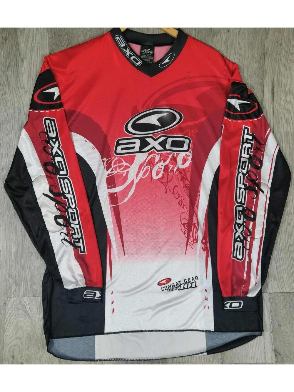 Axo Sport Combat Gear Troop 101 Red Motocross Jersey XXL #6